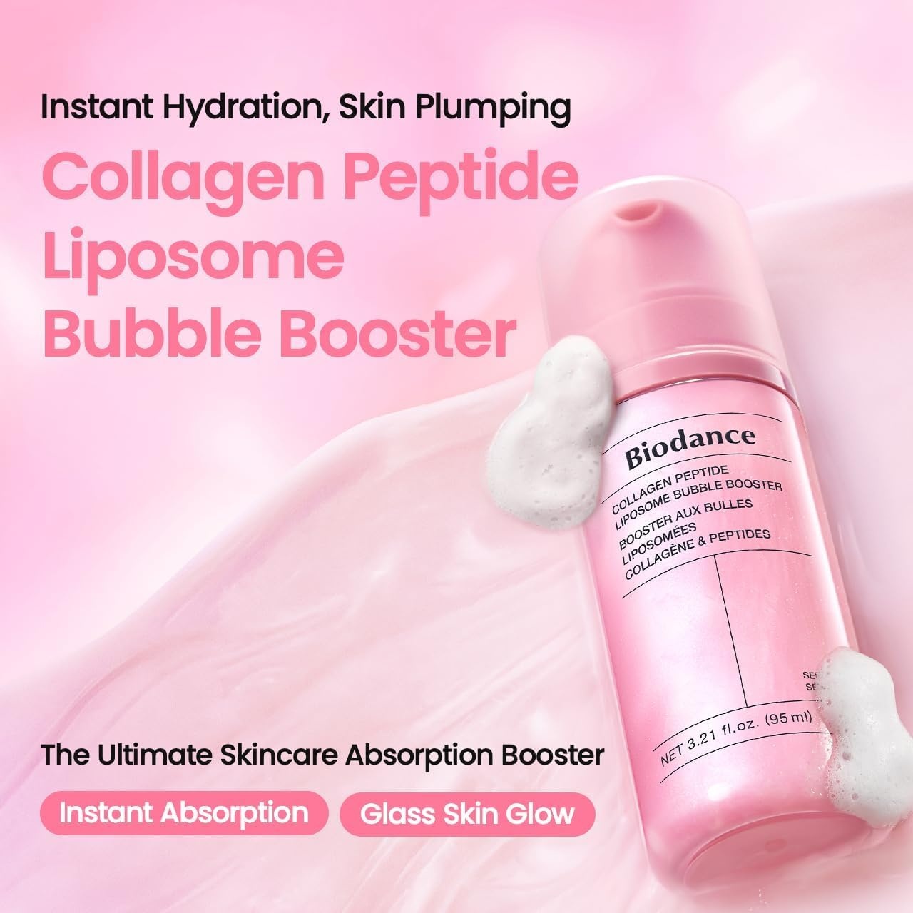 image:imageBIODANCE Collagen Peptide Liposome Bubble Booster MicroBubble Foam Essence for Elasticity and Plumping Hydration amp Skin Prep Boost Quick Morning Mask Korean Skin Care 321 floz MicroBubble Foam Essence for Elasticity amp Plumping Hydration amp Skin Prep Boost Quick Morning Mask Korean Skin CareCollagen