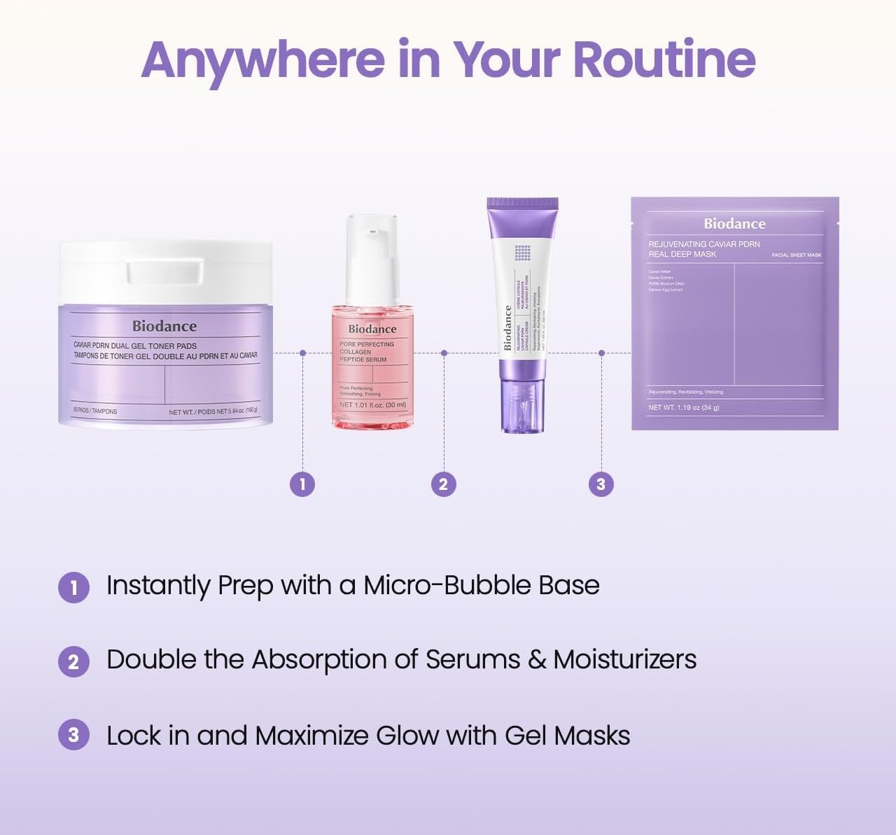image:imageBIODANCE Collagen Peptide Liposome Bubble Booster MicroBubble Foam Essence for Elasticity and Plumping Hydration amp Skin Prep Boost Quick Morning Mask Korean Skin Care 321 floz MicroBubble Foam Essence for Elasticity amp Plumping Hydration amp Skin Prep Boost Quick Morning Mask Korean Skin CareCaviar PDRN