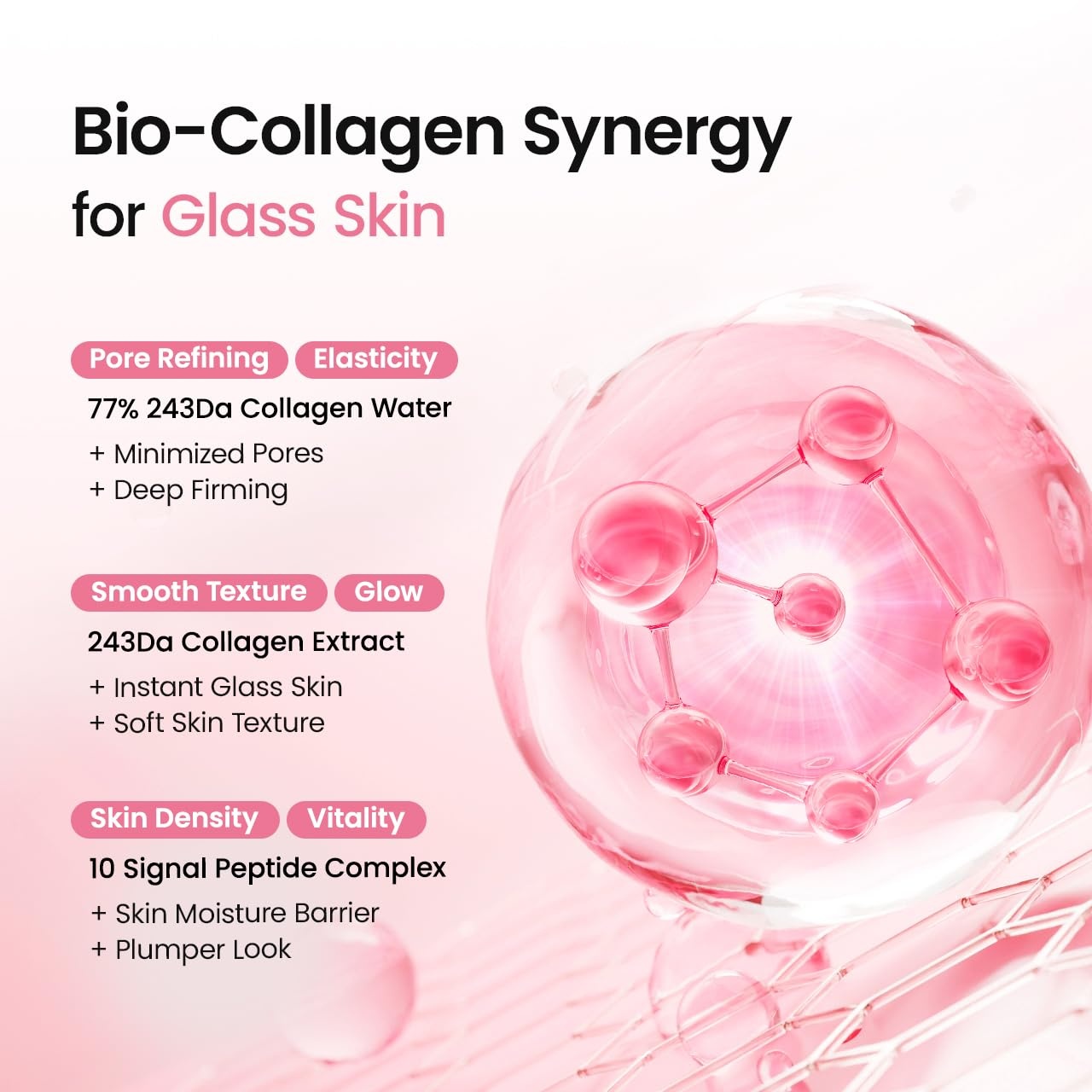 image:imageBIODANCE 247 Collagen Glow Set Collagen Peptide Jelly Serum Mist 169 floz amp BioCollagen Real Deep Mask 4 Sheets Sprayable Hydrogel amp Overnight Hydrating Face Mask for Firming amp Plumping