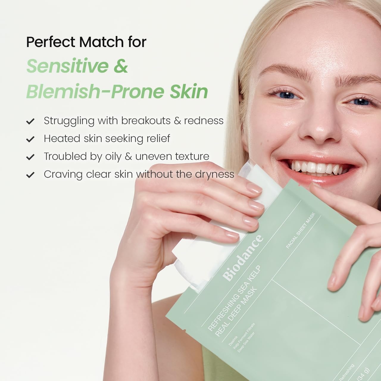 image:imageBIODANCE BioCollagen Real Deep Mask Hydrating Overnight Hydrogel Face Mask Pore Minimizing Elasticity Plumping Travel Essentials amp Self Care Gifts for Women Korean Skin Care 119oz34g x 4eaSea Kelp