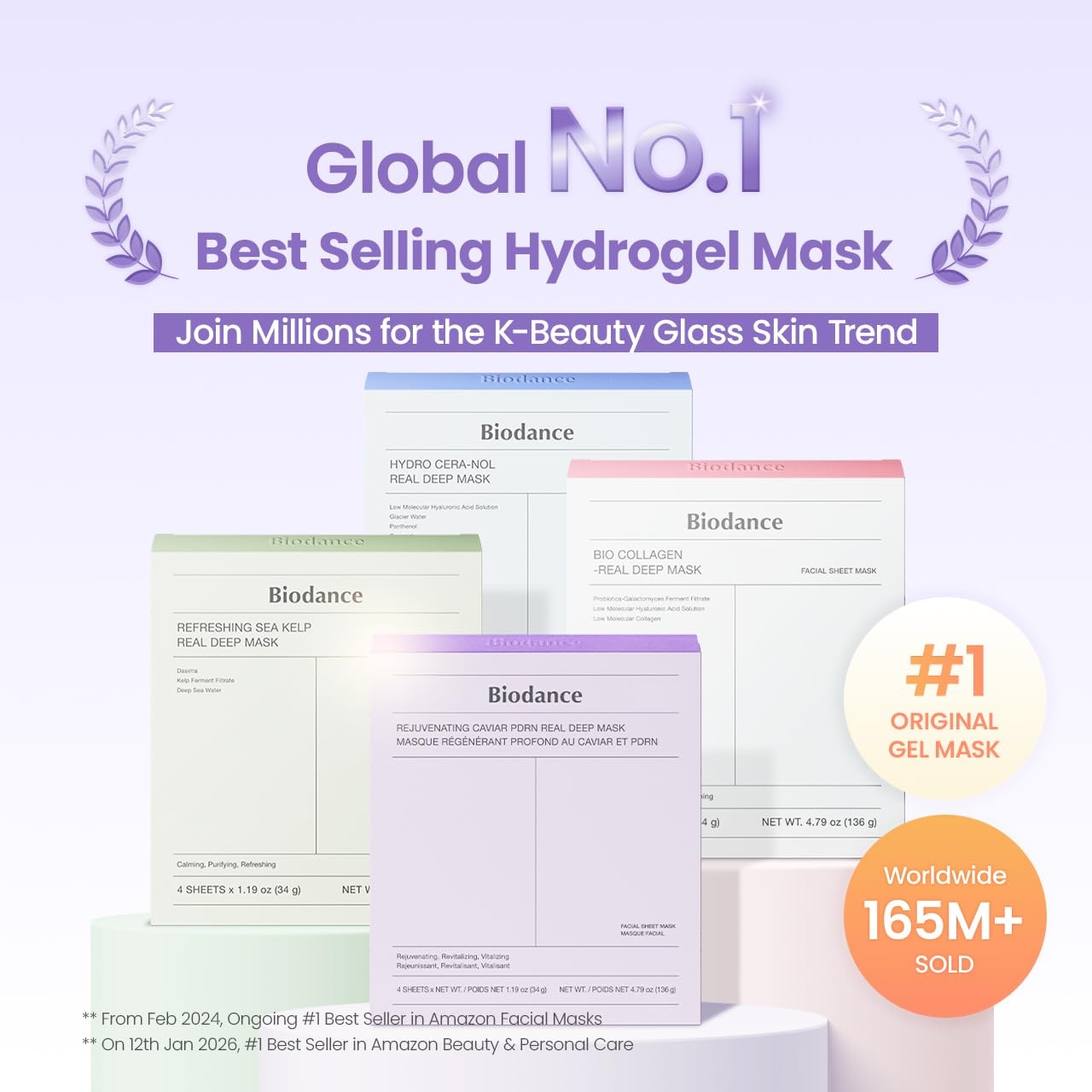 image:imageBIODANCE BioCollagen Real Deep Mask Hydrating Overnight Hydrogel Face Mask Pore Minimizing Elasticity Plumping Travel Essentials amp Self Care Gifts for Women Korean Skin Care 119oz34g x 4eaPDRN