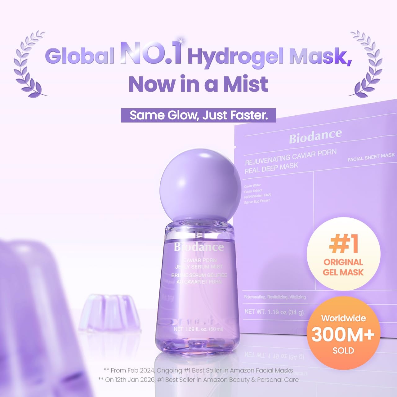 image:imageBIODANCE Caviar PDRN Jelly Serum Mist Hydrating Face Mist Revitalizing amp Radiance Face Spray Sprayable Hydrogel Travel Essentials amp Self Care Gifts for Women Korean Skin Care 169 flozCaviar PDRN