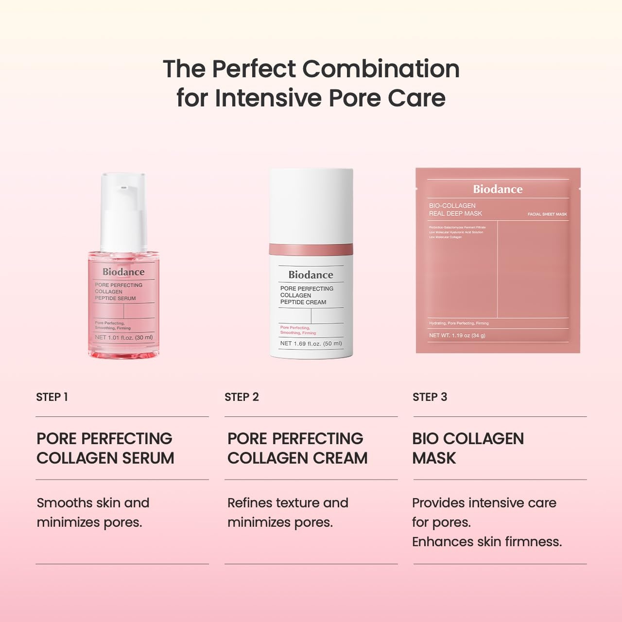 image:imageBIODANCE Pore Perfecting Collagen Peptide Cream Hydrating Plumping Pore Care Firming Facial Moisturizer Korean Skin Care Self Care Gifts for Women 169 fl ozCollagen