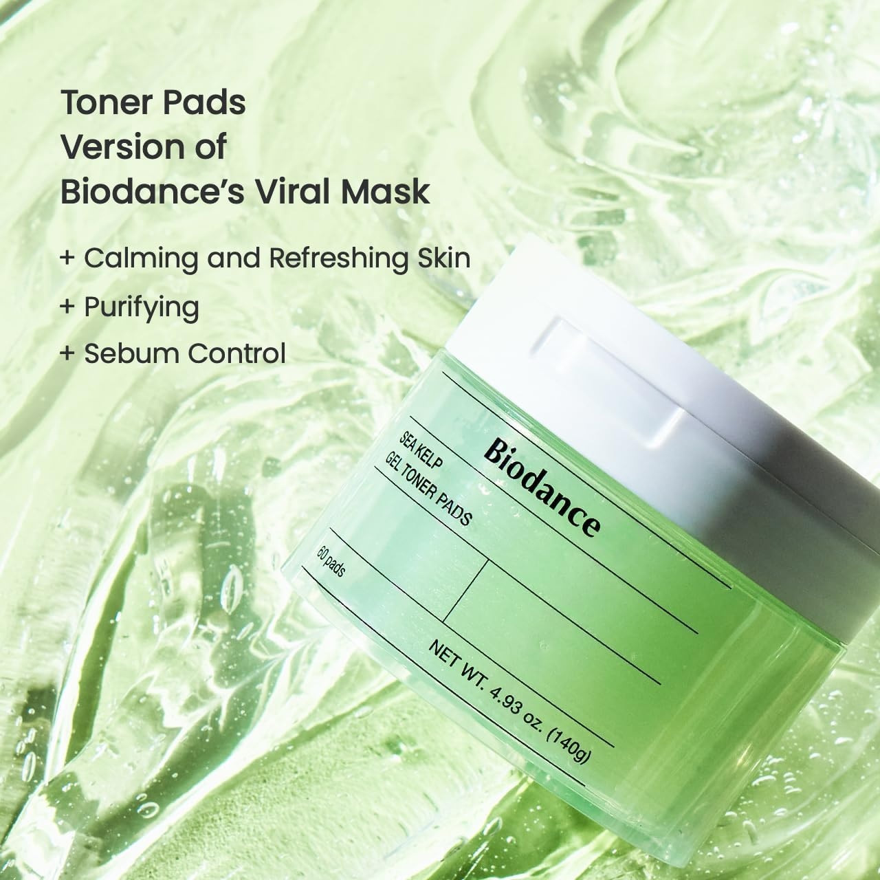 image:imageBIODANCE Sea Kelp Day amp Night Gel Duo Sea Kelp Mask amp Toner Pads Set Calming Soothing Oil Sebum Control for Sensitive Oily Skin Korean Skin Care Skin Care Set