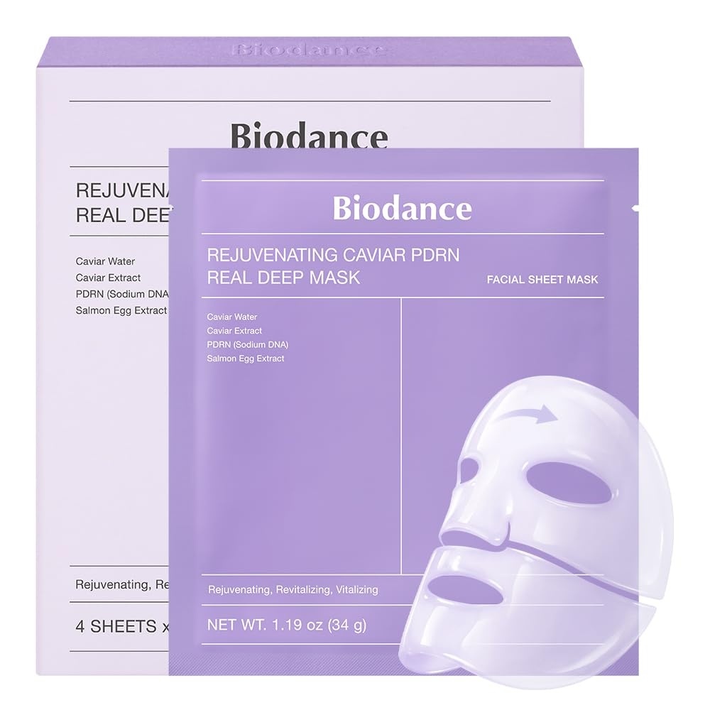 image:imageBIODANCE BioCollagen Real Deep Mask Hydrating Overnight Hydrogel Face Mask Pore Minimizing Elasticity Plumping Travel Essentials amp Self Care Gifts for Women Korean Skin Care 119oz34g x 4eaPDRN