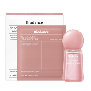 BIODANCE 24/7 Collagen Glow Set: Collagen Peptide Jelly Serum Mist (1.69 fl.oz) & Bio-Collagen Real Deep Mask (4 Sheets), Sprayable Hydrogel & Overnight Hydrating Face Mask for Firming & Plumping