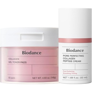 BIODANCE Collagen Hydra-Firm Routine Duo: Collagen Toner Pads & Facial Moisturizer, Hydrating, Firming, Korean Skincare Routine Set for Glass Skin, Korean Skin Care, Skin Care Set