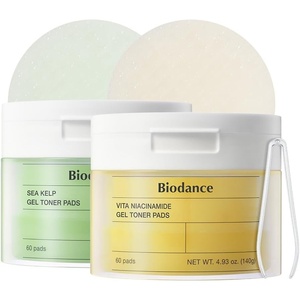 Biodance Brightening & Calming Toner Pads Duo Set: Vita Niacinamide & Sea Kelp, Dark Spot Correcting, Sebum Control Korean Skincare Set for Face, Korean Skin Care, Skin Care Set