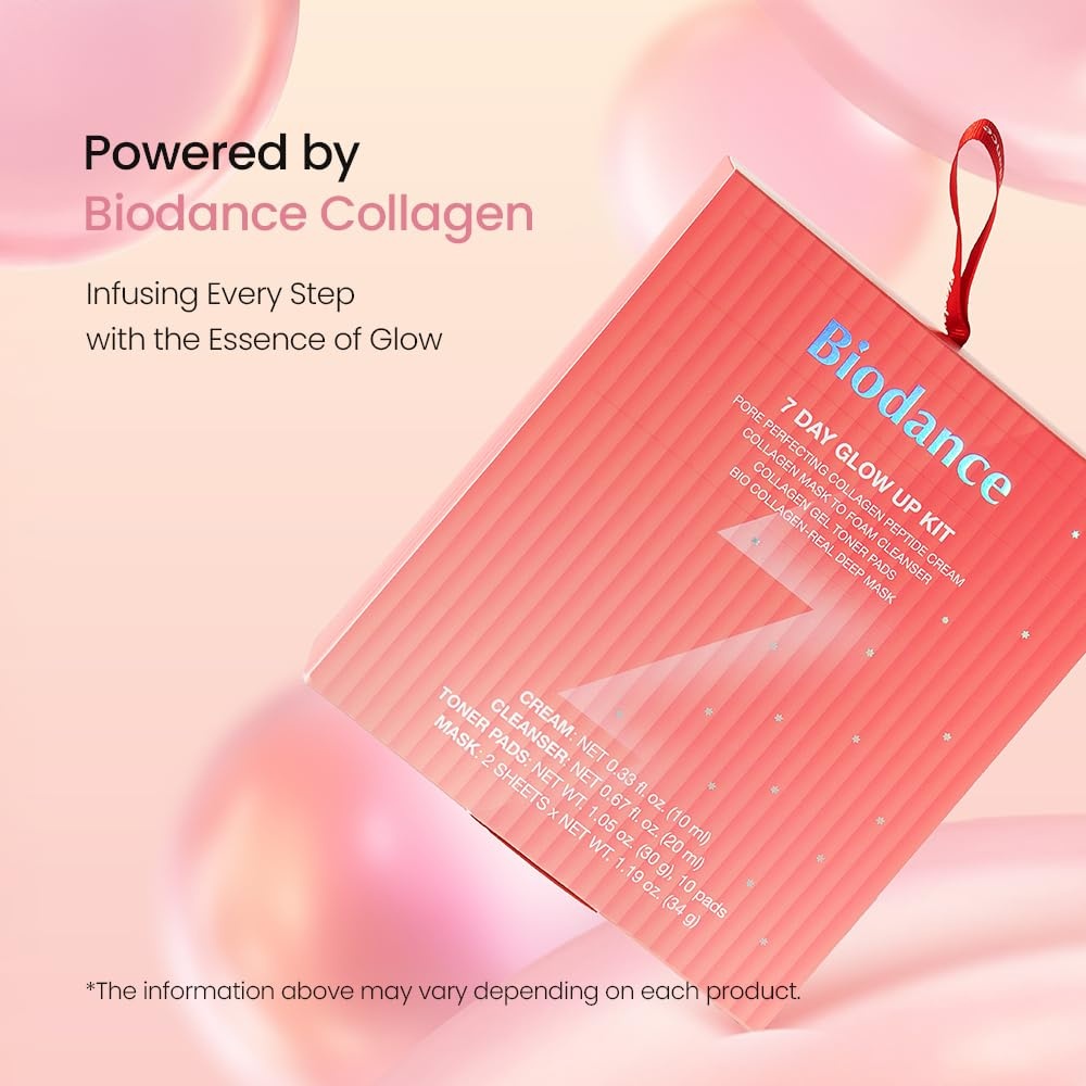 image:imageBIODANCE 7 Day Glow Up Kit Collagen Gift Set for GlassSkin Korean Skin Care with Cleanser Toner Pads Moisturizer Gel Masks AllinOne Skin Care Set Mothers Day Gifts