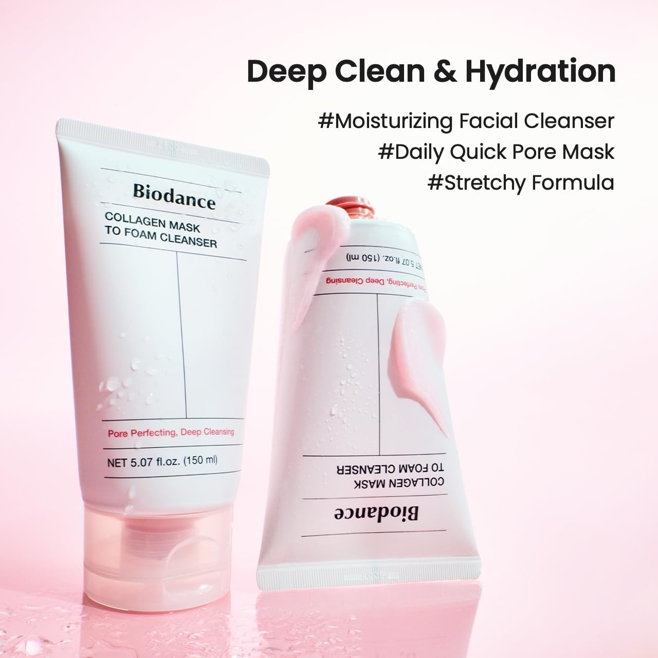 image:imageBIODANCE Collagen Cleansing Duo 2in1 Pore Mask to Foam Cleanser amp Gentle Cleansing Oil Set Facial Wash and Makeup Remover for Sensitive Skin Korean Skin Care Skin Care Set