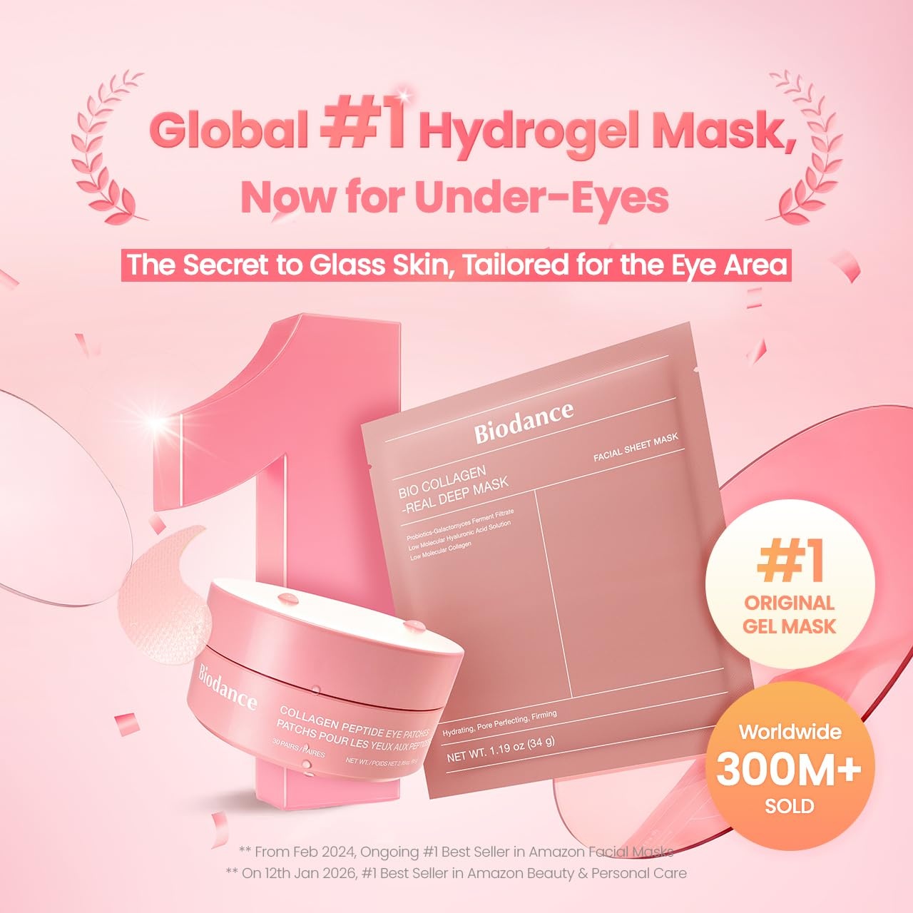 image:imageBIODANCE Hydrogel Eye Patches for Under Eye Vita Niacinamide 60 Count Dull Spot Patches for Face amp Uneven Skin Tone Travel Essentials Self Care Gifts for Women Korean Skin CareCollagen