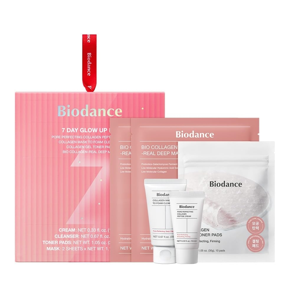 image:imageBIODANCE 7 Day Glow Up Kit Collagen Gift Set for GlassSkin Korean Skin Care with Cleanser Toner Pads Moisturizer Gel Masks AllinOne Skin Care Set Mothers Day Gifts