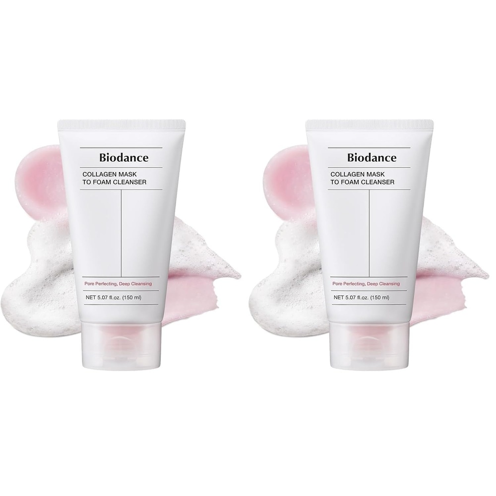 image:imageBIODANCE Collagen Mask To Foam Cleanser 2in1 Pore Care and Hydrating Foaming Facial Cleanser for Sensitive Skin Gentle Face Wash Korean Skin Care507 fl oz 150 ml507 Fl Oz Pack of 2