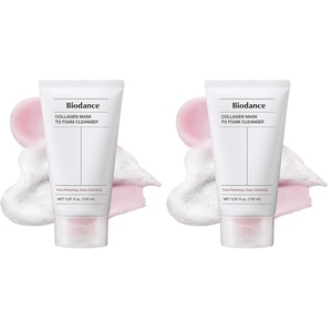 BIODANCE Collagen Mask To Foam Cleanser, 2-in-1 Pore Care and Hydrating Foaming Facial Cleanser for Sensitive Skin, Gentle Face Wash, Korean Skin Careㅣ5.07 fl. oz. (150 ml)(5.07 Fl Oz (Pack of 2))