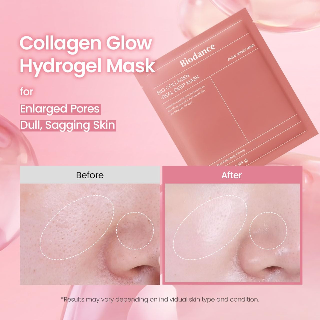 image:imageBIODANCE Clear Glow Mask Duo Bio Collagen amp Sea Kelp Real Deep Mask Gel Face Mask Set for Glass Skin Pluming Calming Korean Skincare Set Korean Skin Care Facial Mask Set