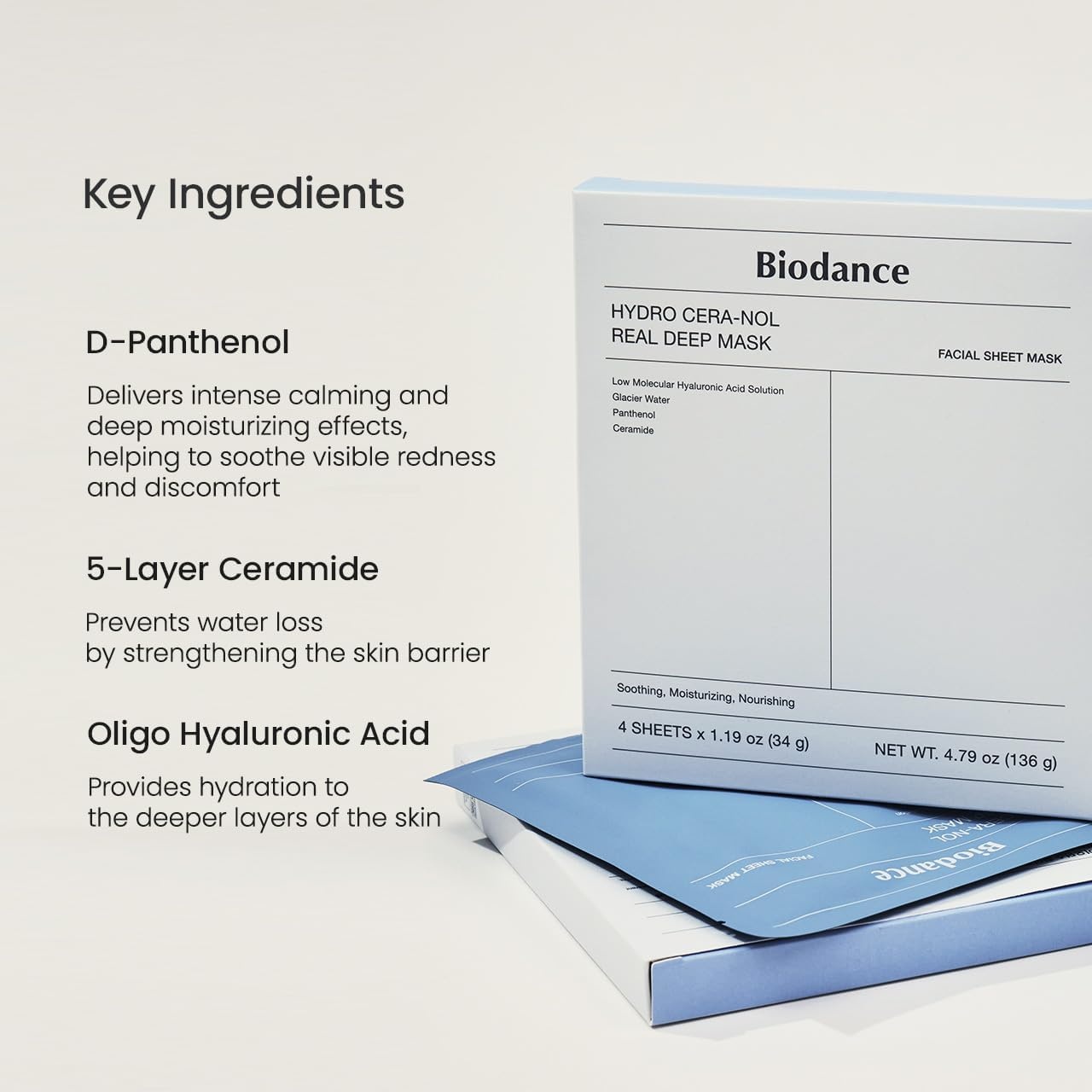 image:imageBIODANCE Repair Calming Mask Duo Set Ceramide Panthenol amp Sea Kelp Real Deep Mask Hydrating Calming Soothing Face Mask for Sensitive Skin Korean Skin Care Skin Care Set