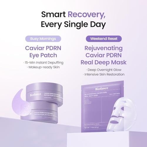 image:imageBIODANCE Caviar PDRN Firming amp Depuffing Set Real Deep Mask amp Eye Patches Bundle Under Eye Bags amp Puffy Eyes Care Korean Skincare Routine for Vitality Glass Skin Gift Set