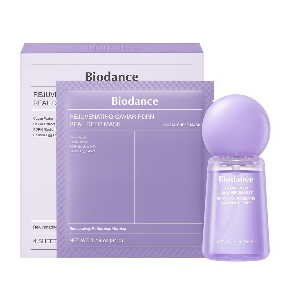 image:imageBIODANCE 247 Caviar PDRN Recovery Set Caviar PDRN Jelly Serum Mist 169 floz amp Skin Barrier Mask 4 Sheets Sprayable Hydrogel amp Rejuvenating Face Mask for Deep Nourishment amp Radiance