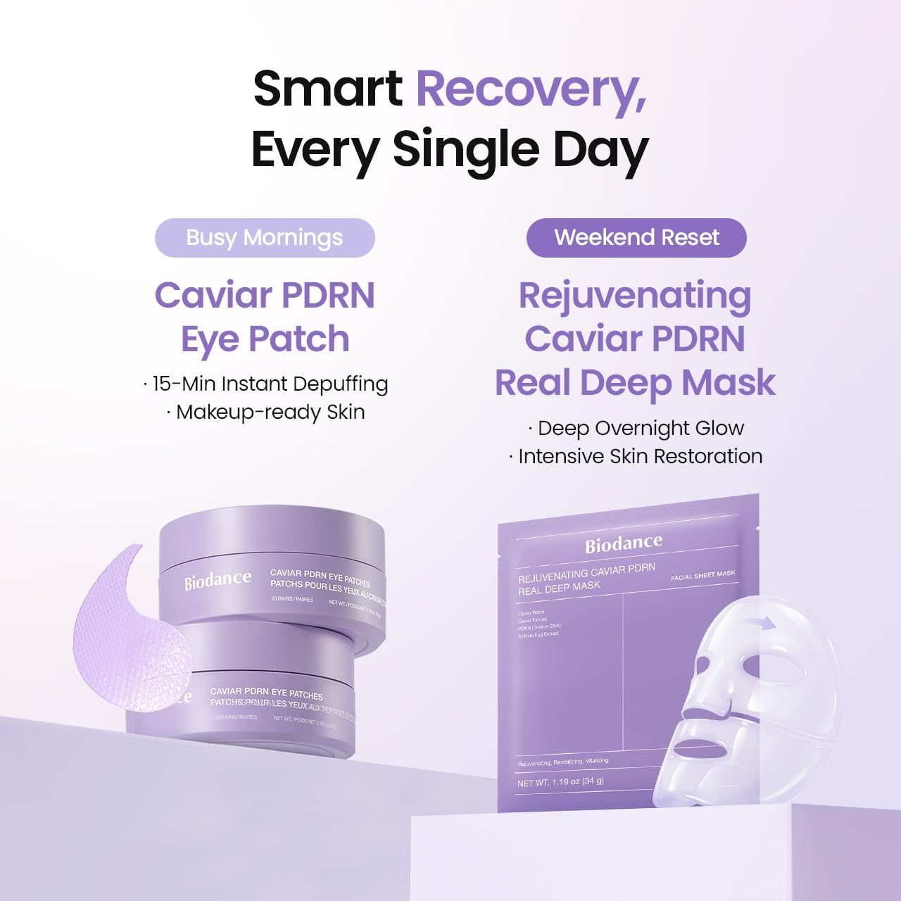 image:imageBIODANCE Caviar PDRN Brightening Set Real Deep Mask amp Eye Patches Set Under Eye Dark Circles amp Puffy Eyes Korean Skincare Routine for Dullness Glass Skin Skin Care Gift Set