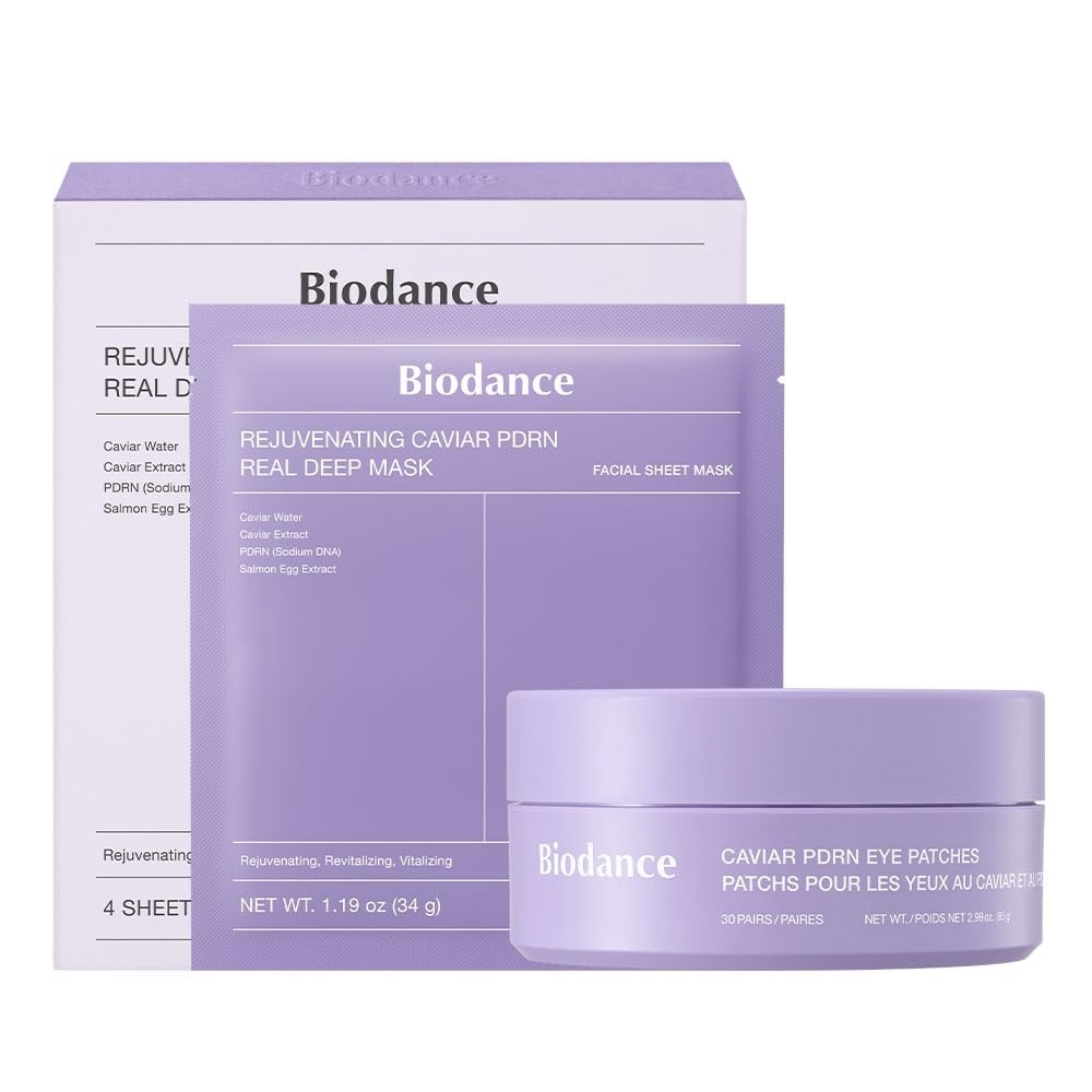 image:imageBIODANCE Caviar PDRN Brightening Set Real Deep Mask amp Eye Patches Set Under Eye Dark Circles amp Puffy Eyes Korean Skincare Routine for Dullness Glass Skin Skin Care Gift Set