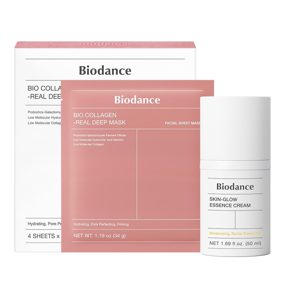 image:imageBIODANCE Essential Duo BioCollagen Mask amp Glow Essence Cream Set Korean Skincare Duo for Glass Skin Dewy Glow Plumping Radiance Korean Skin Care Skin Care Routine Set