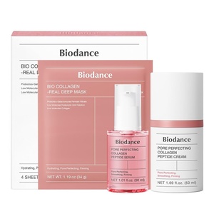 BIODANCE Collagen Trio: Bio Collagen Mask & Collagen Peptide Serum & Cream for Glass Skin, Plumping Hydration, Korean Skin Care, Skin Care Set