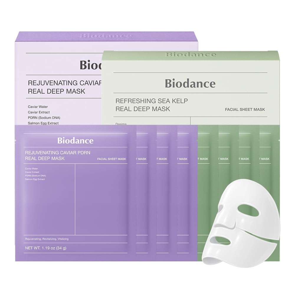 image:imageBIODANCE Soothing amp Renewal Duo Sea Kelp amp Caviar PDRN Real Deep Overnight Gel Mask for Glass Skin Korean Skin Care Skin Care Set